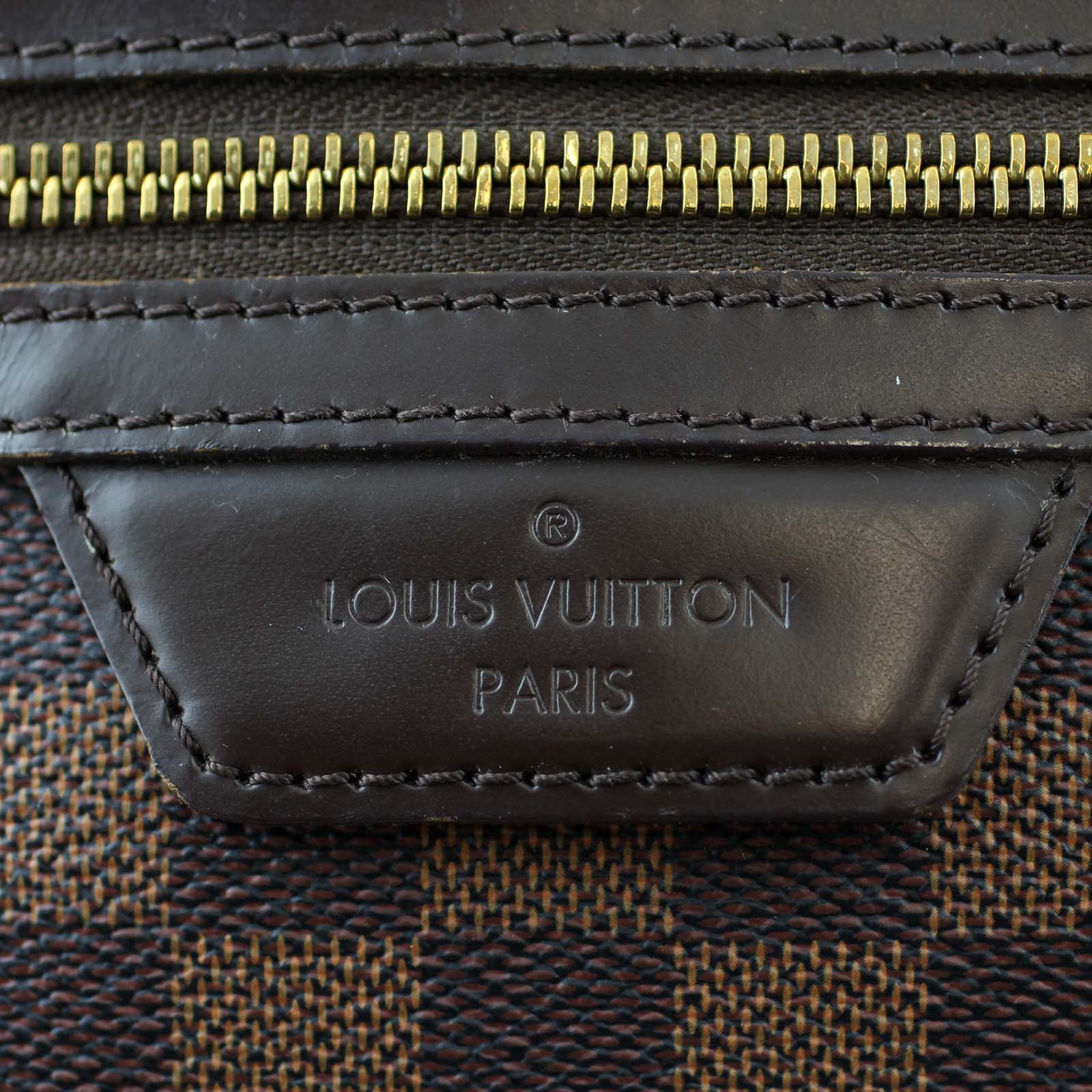 Louis Vuitton Evora MM Damier Ebene Stamp