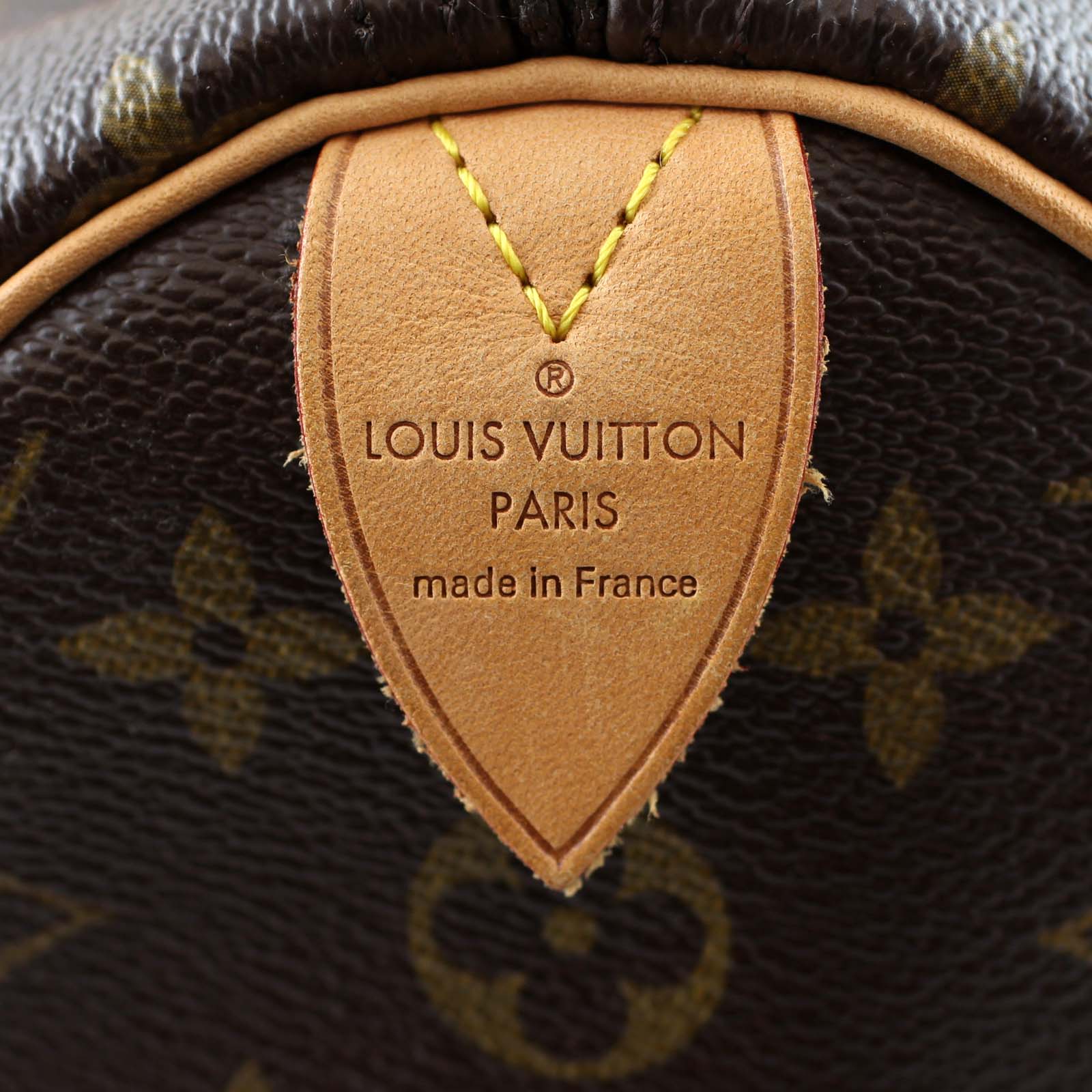 Louis Vuitton Monogram Speedy 35 LV Stamp