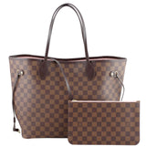 Louis Vuitton Neverfull MM Damier Ebene Front with Pouch