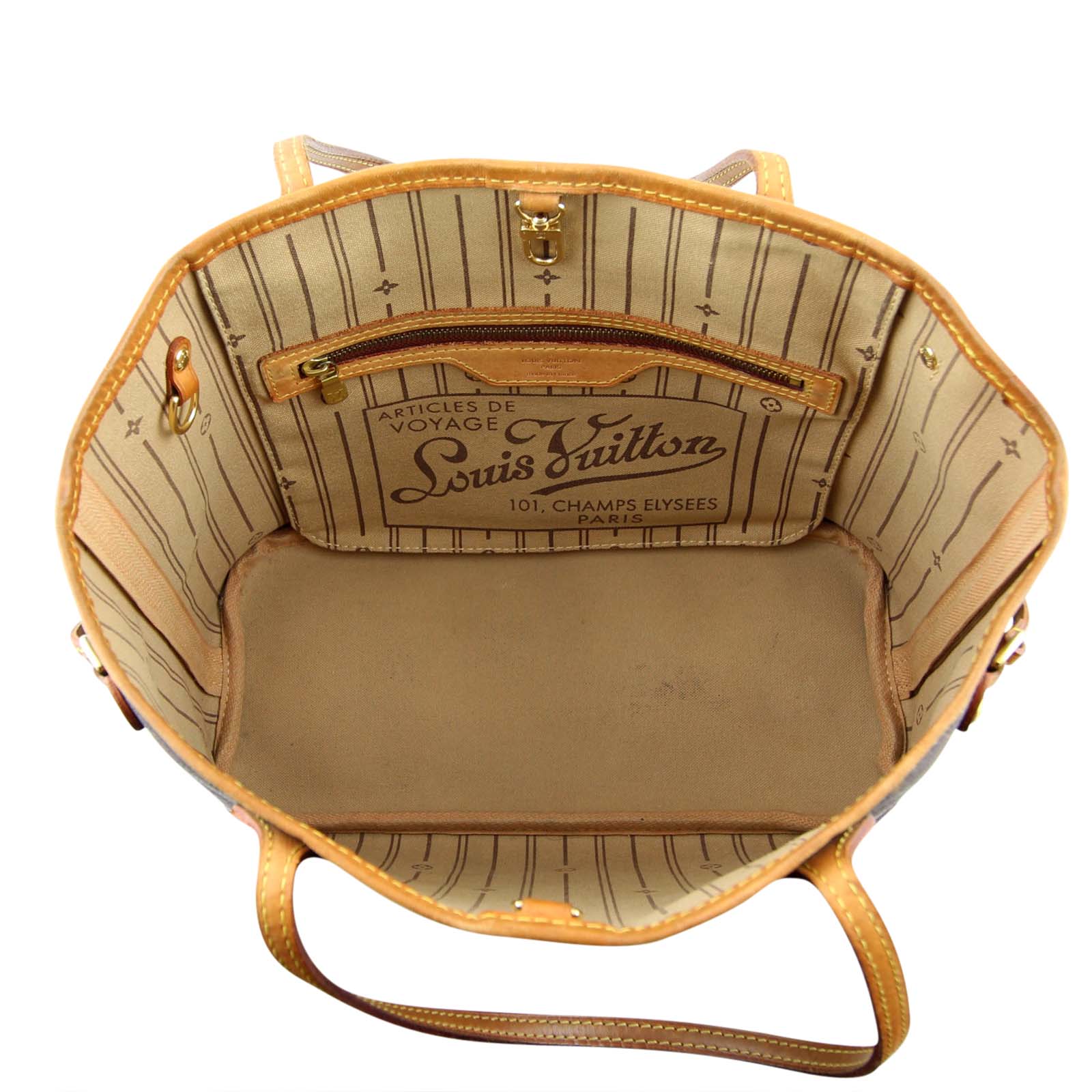 Louis Vuitton Neverfull PM Monogram Interior