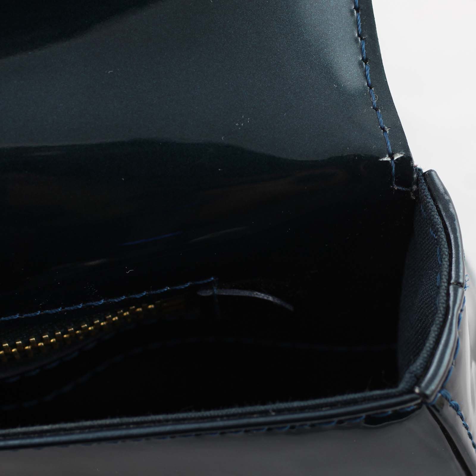 Louis Vuitton Sobe Clutch Vernis Blue Nuit