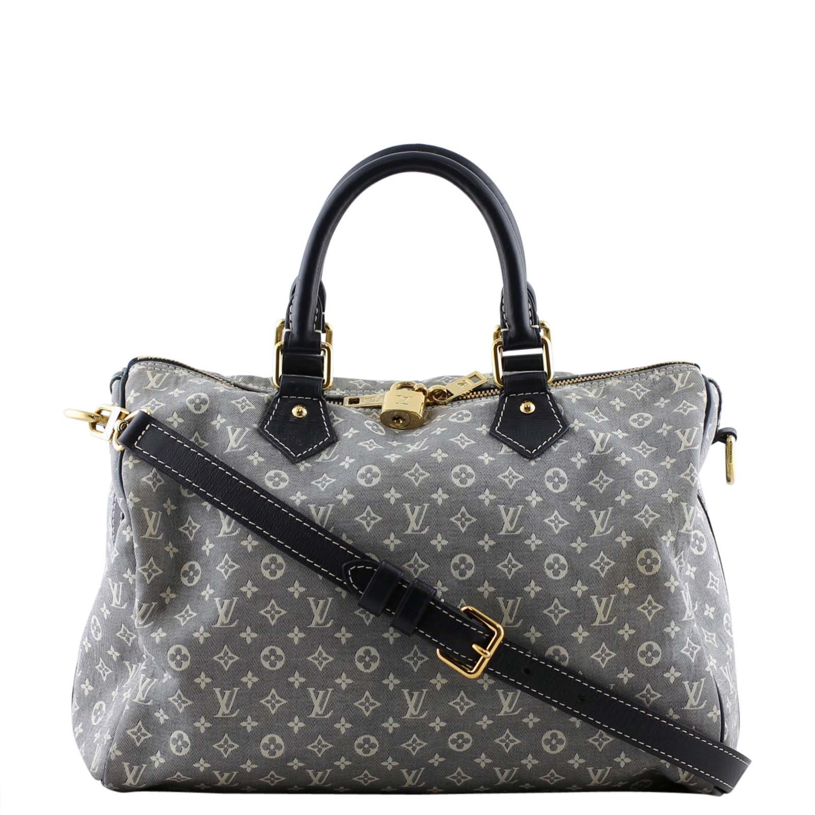 Louis Vuitton Encre Monogram Idylle Speedy Bandouliere 30 front strap
