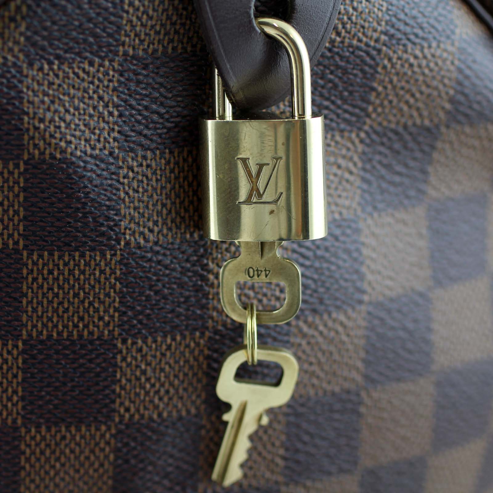 Louis Vuitton Speedy 35 Damier Ebene Lock