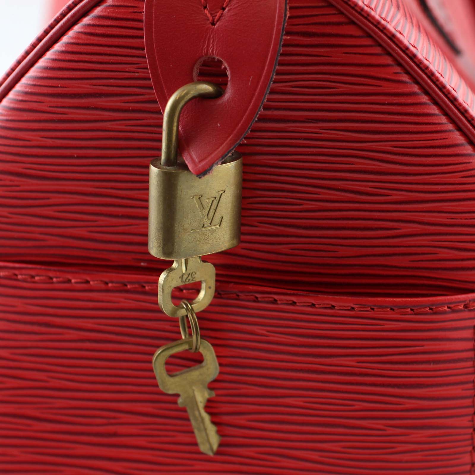 Louis Vuitton Speedy epi 25 Padlock