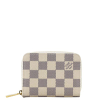Louis Vuitton Zippy Coin Purse Damier Azur Front