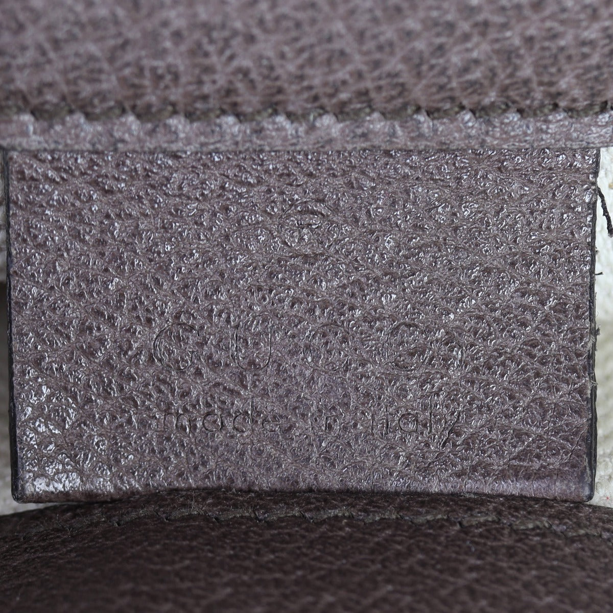 Gucci GG Supreme Ophidia Bucket Bag Interior Stamp