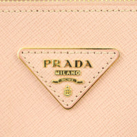 Prada Saffiano Lux Galleria Double Zip Tote Mini Hardware