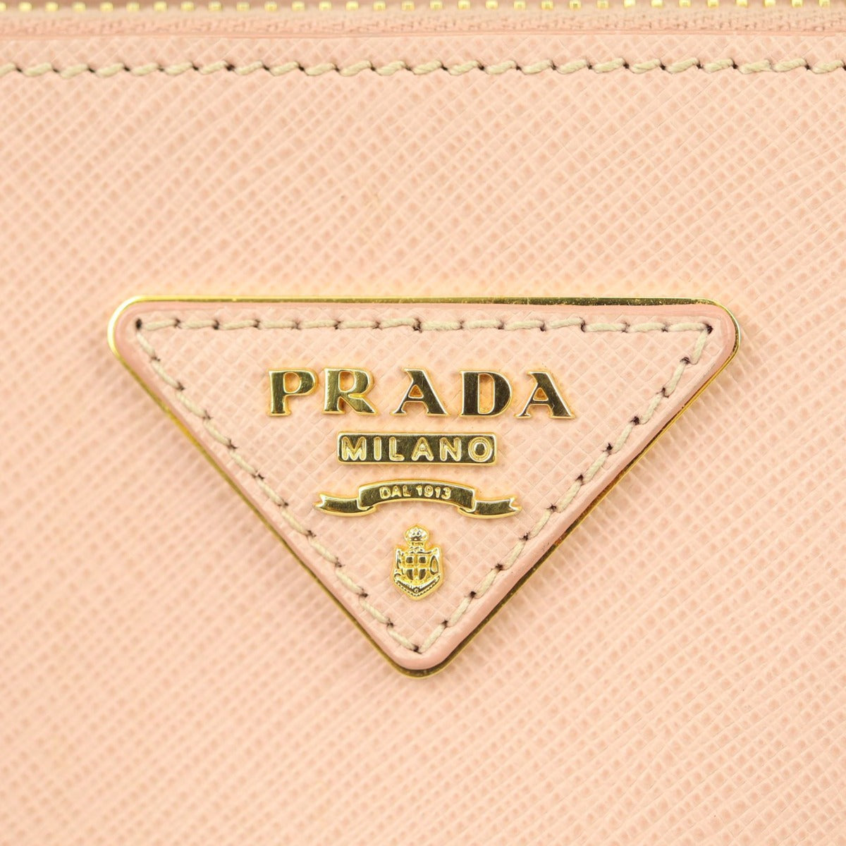 Prada Saffiano Lux Galleria Double Zip Tote Mini Hardware