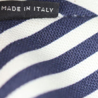 Prada Wicker and Striped Canvas Tote Stamp
