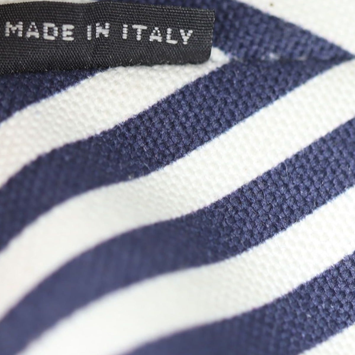 Prada Wicker and Striped Canvas Tote Stamp
