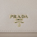 Prada Saffiano Metal Wallet on Chain Hardware

