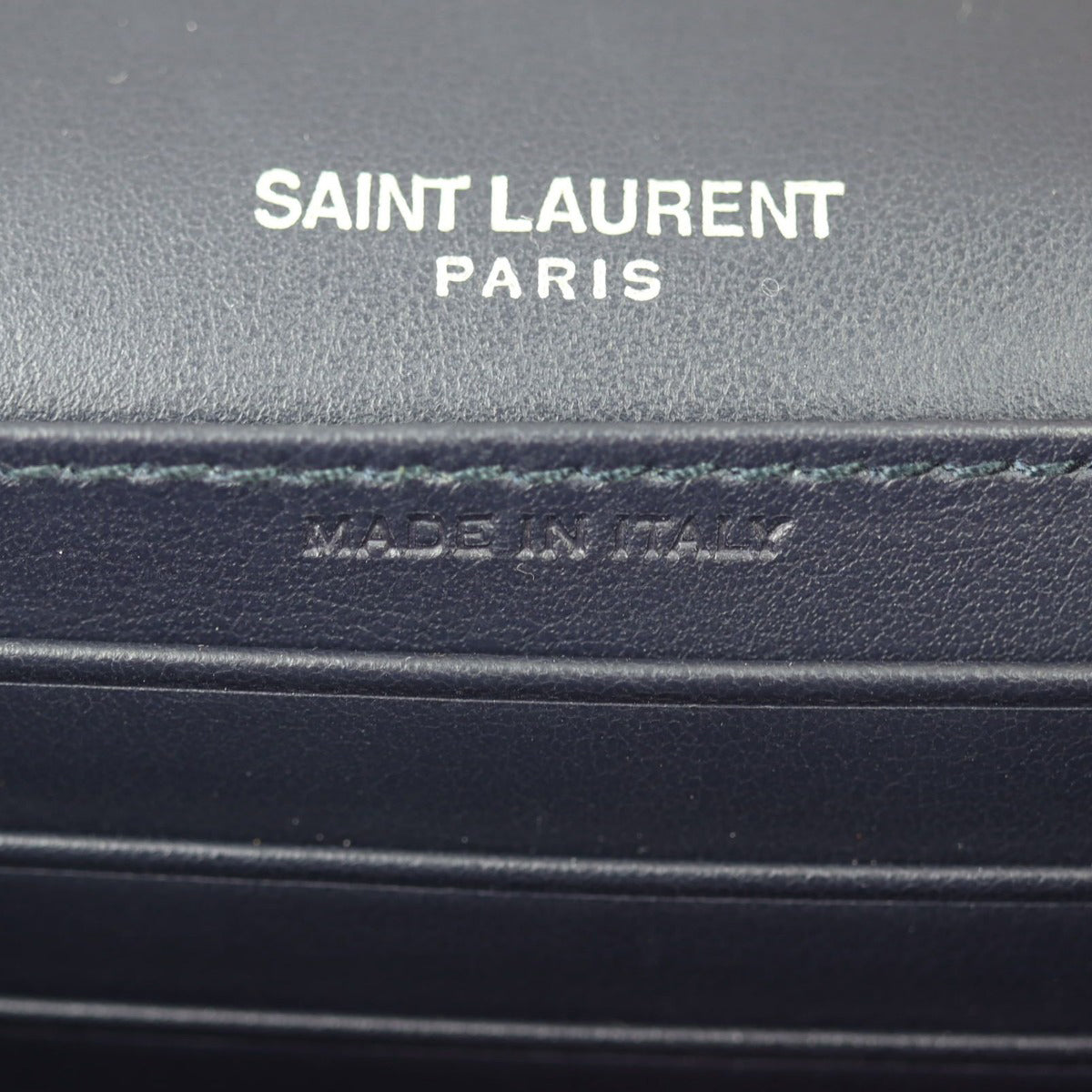 Saint Laurent Sunset Chain Wallet Croc-Embossed Stamp
