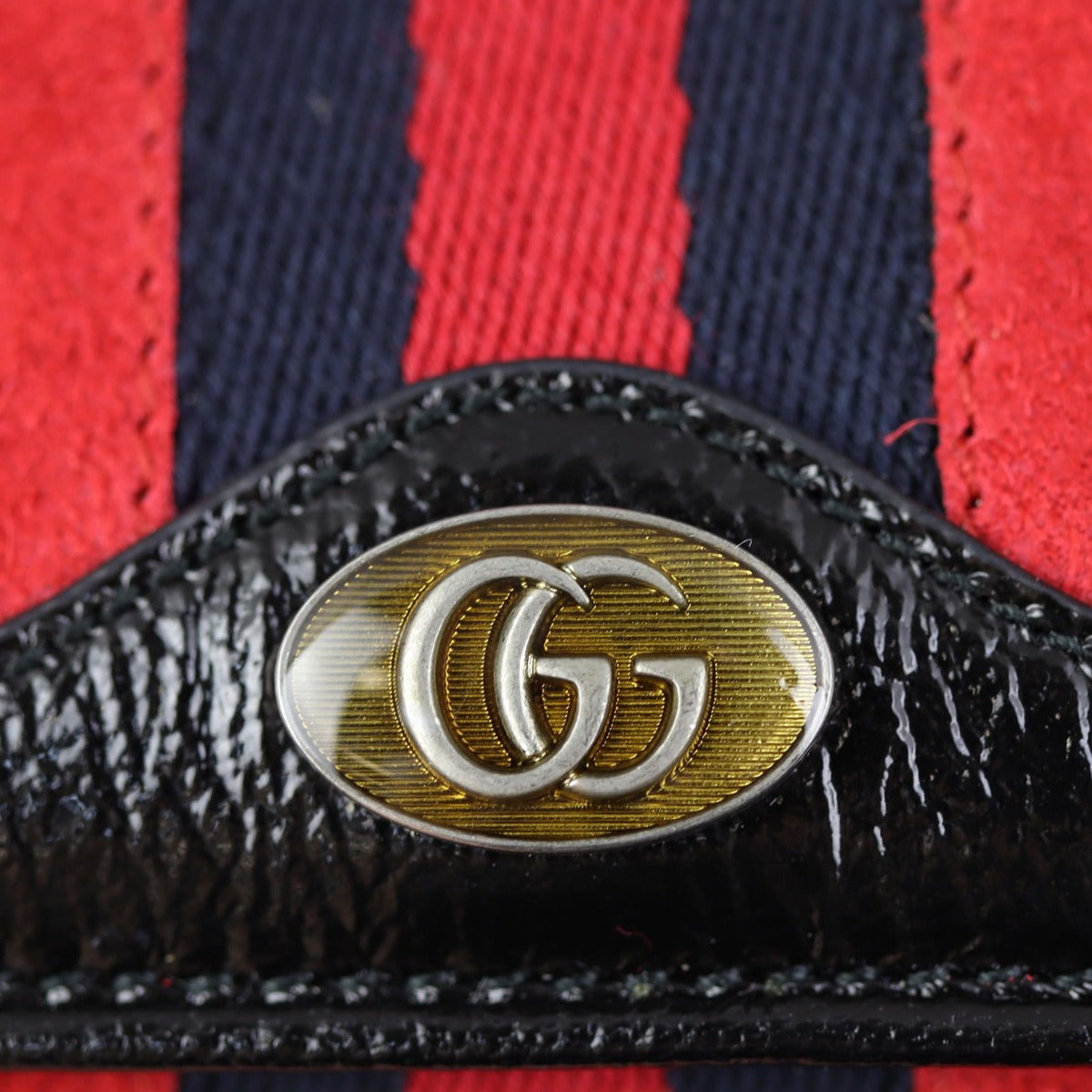 Gucci Ophidia Suede Wallet on Chain Hardware
