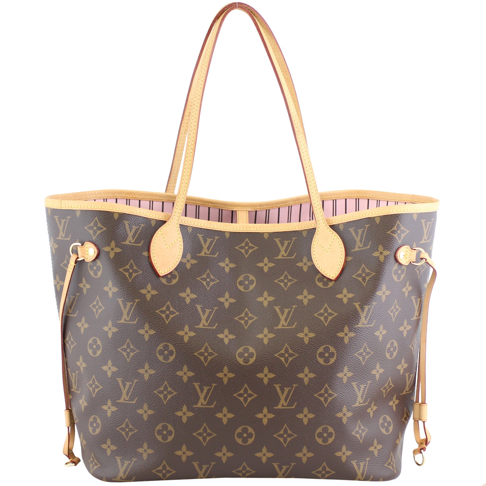 Louis Vuitton Neverfull MM Monogram Rose Ballerine Back