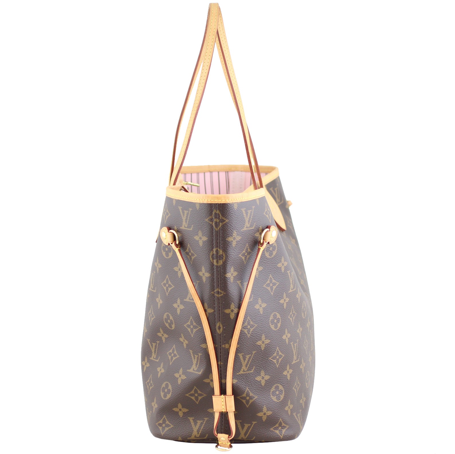 Louis Vuitton Neverfull MM Monogram Rose Ballerine Left