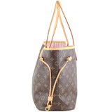 Louis Vuitton Neverfull MM Monogram Rose Ballerine Right