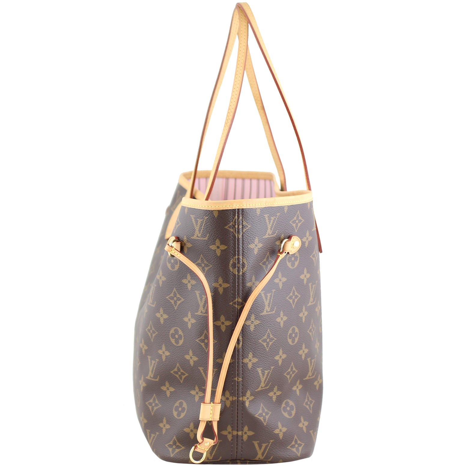 Louis Vuitton Neverfull MM Monogram Rose Ballerine Right