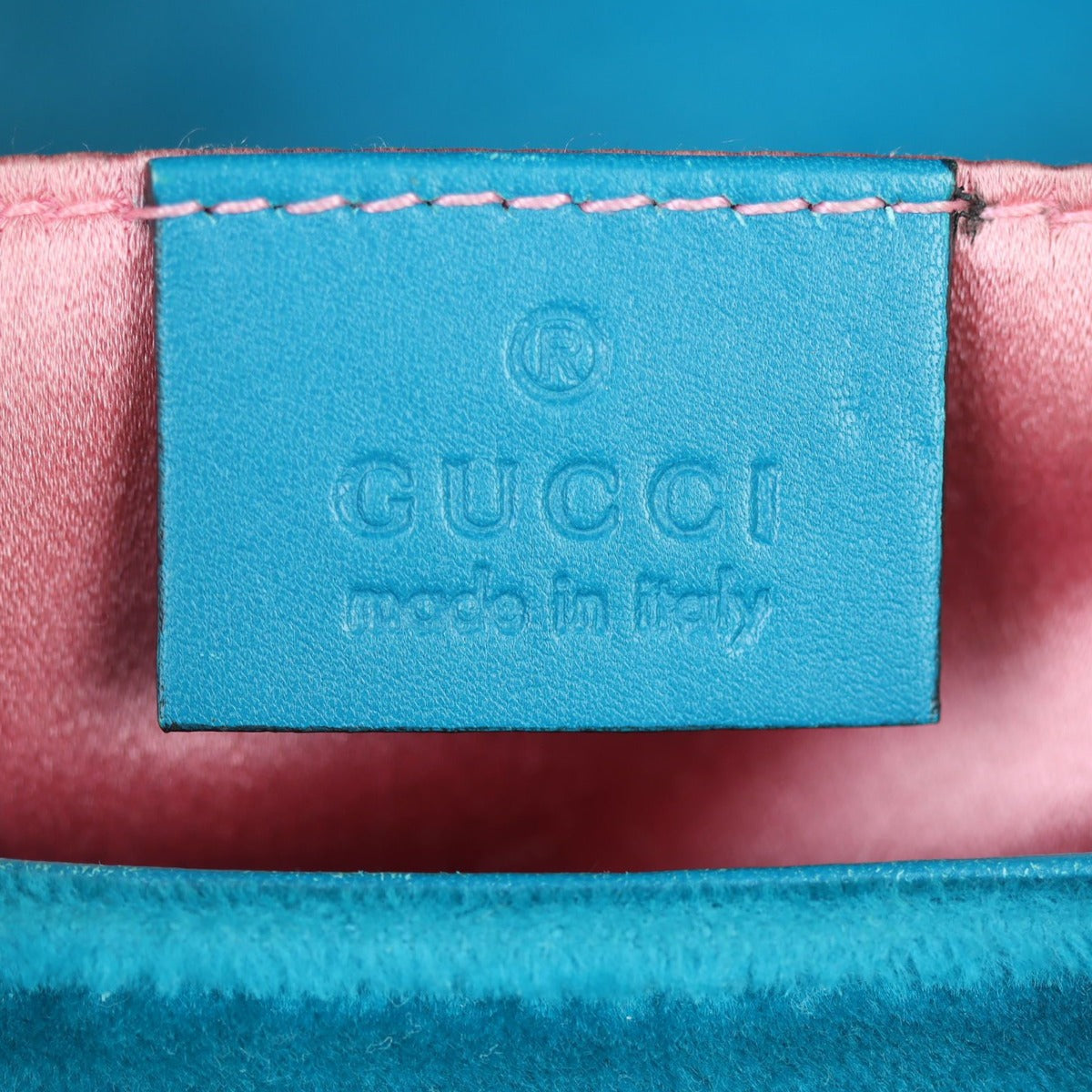 Gucci GG Marmont Velvet Mini Shoulder Bag Stamp
