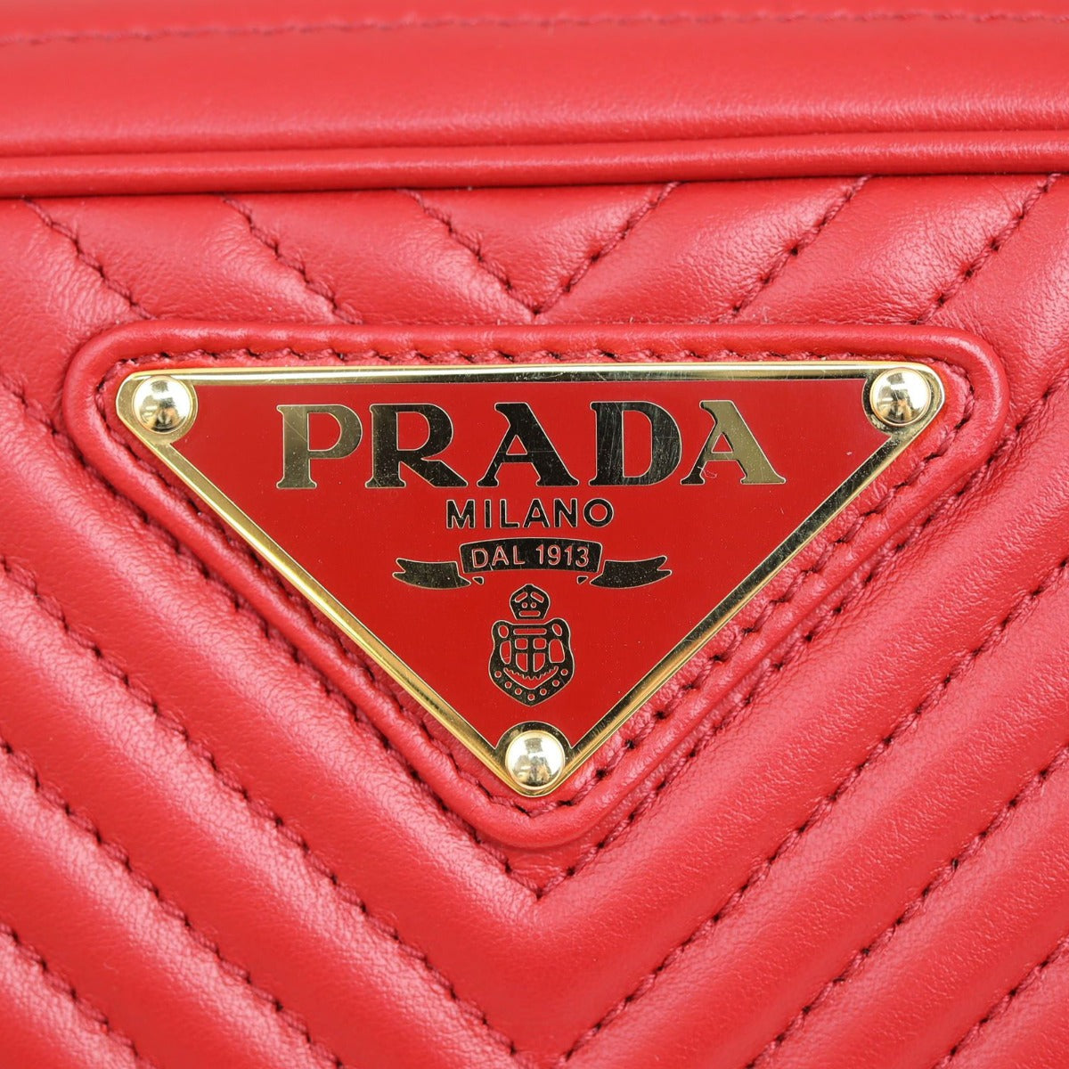 Prada Diagramme Chevron Crossbody Hardware
