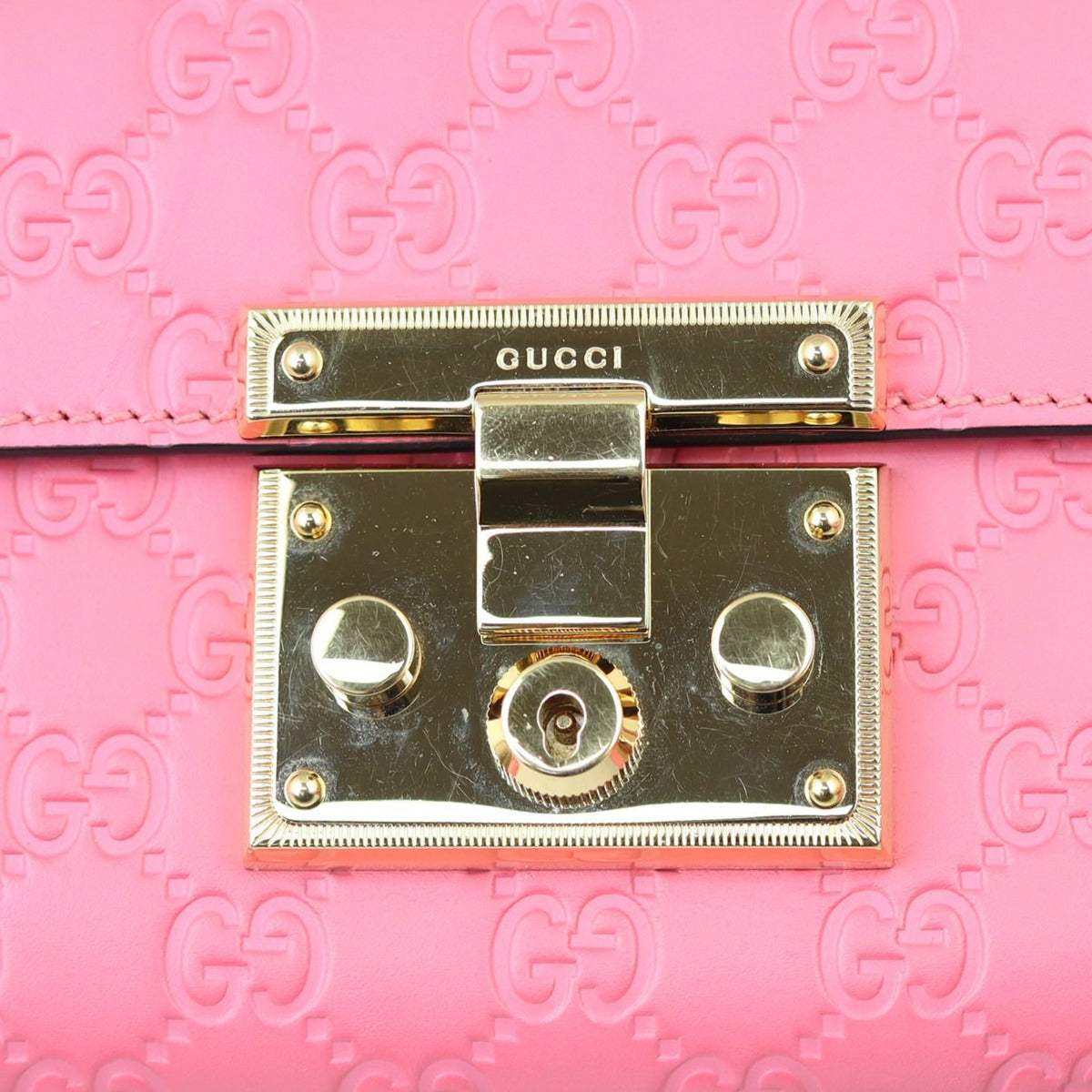 Gucci GG Guccissima Small Padlock Bag Hardware
