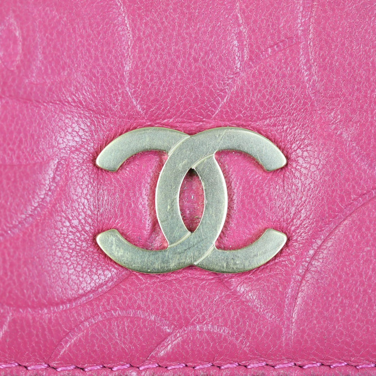 Chanel Camellia Embossed Compact Wallet Hardware
