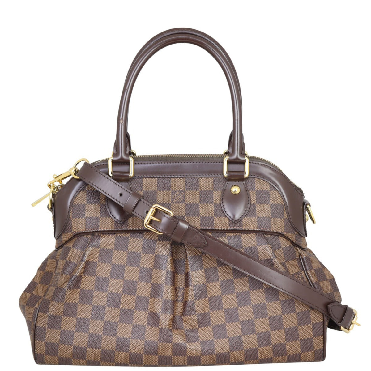 Louis Vuitton Trevi PM Damier Ebene Front with Strap