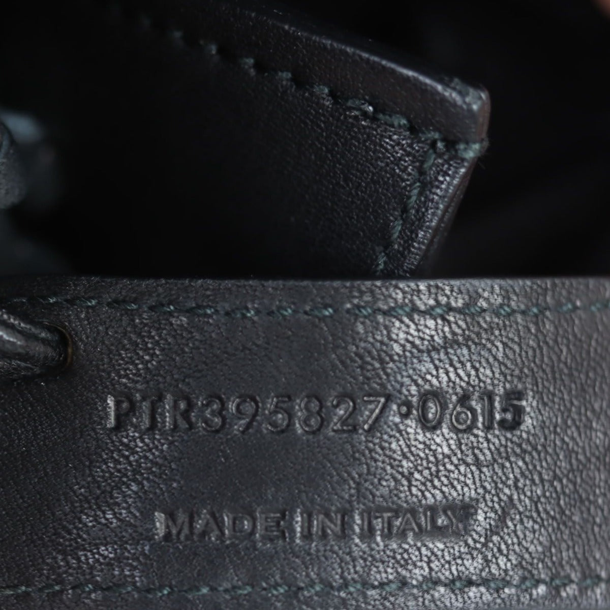 Saint Laurent Fringe Monogram Bourse Bucket Bag Mini Date code
