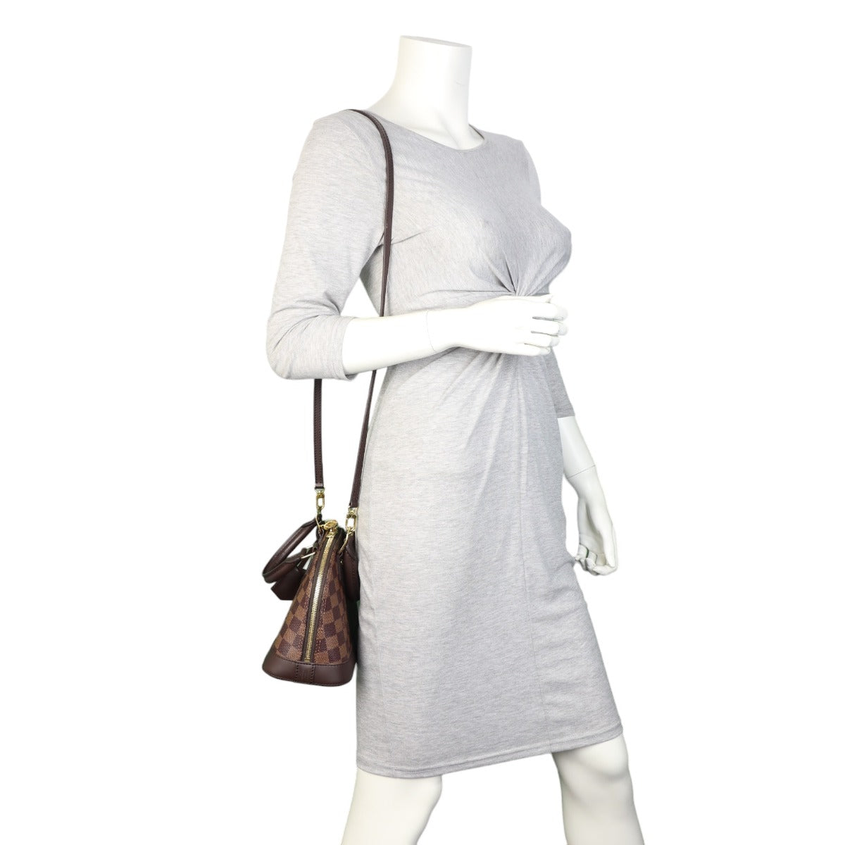 Louis Vuitton Alma BB Damier Ebene | Red Textile