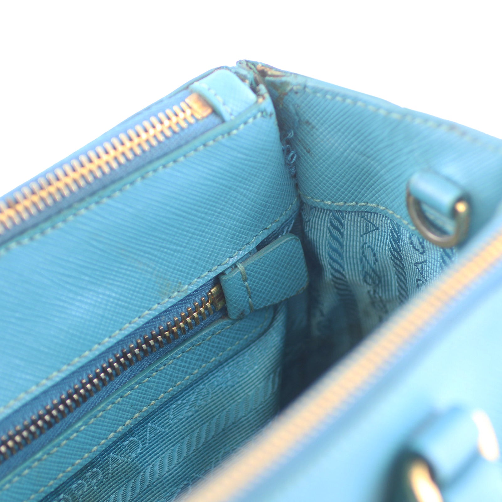 Prada Saffiano Galleria Double Zip Wear