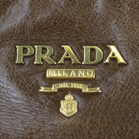 Prada Bruciato Leather Shoulder Bag Exterior