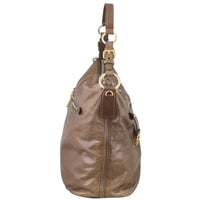 Prada Bruciato Leather Shoulder Bag Right