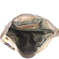 Prada Bruciato Leather Shoulder Bag Interior