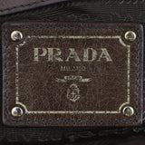 Prada Bruciato Leather Shoulder Bag Stamp