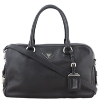 Prada Vitello Daino Bauletto Bag Front Strap