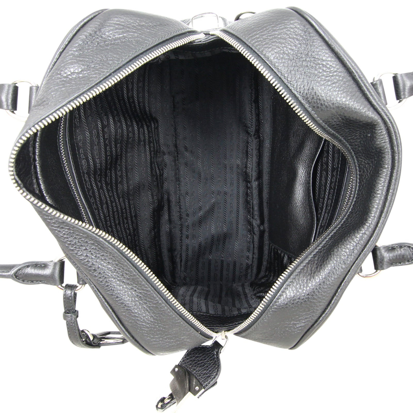 Prada Vitello Daino Bauletto Bag Interior