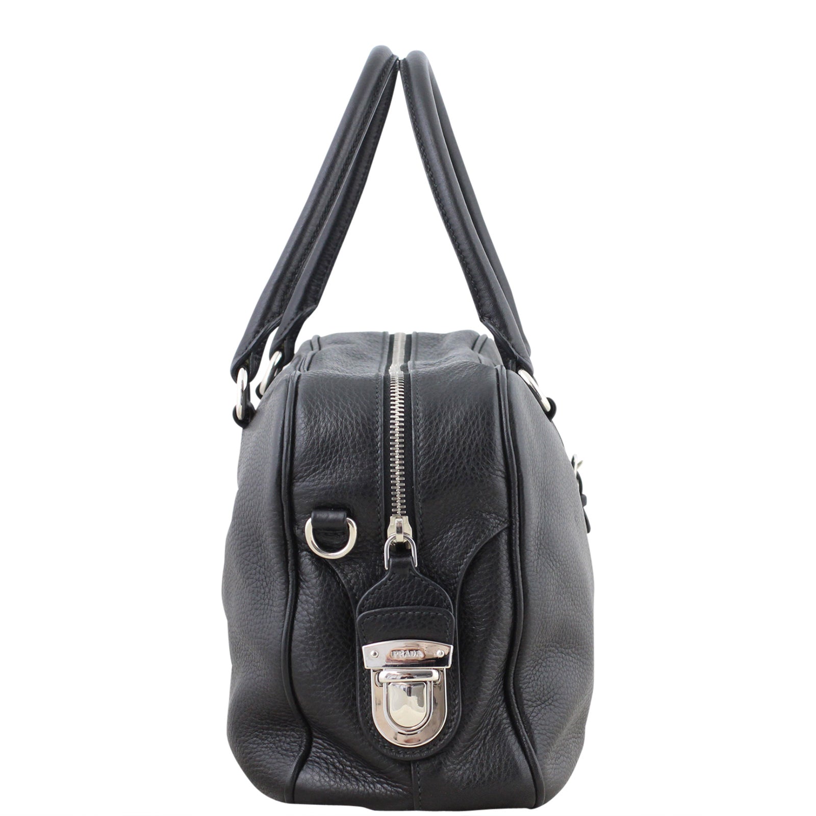 Prada Vitello Daino Bauletto Bag Right