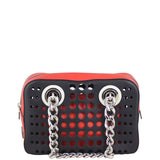 Prada Calfskin City Fori Chain Shoulder Bag Back