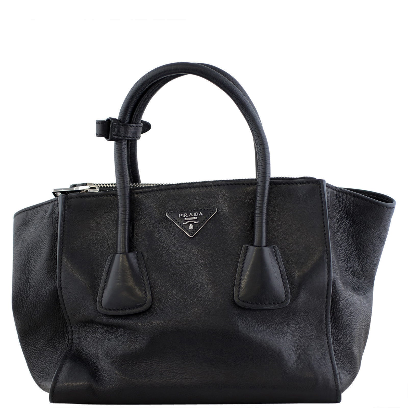 Prada Calfskin Twin Pocket Tote Front