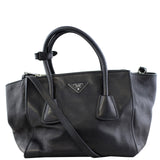 Prada Calfskin Twin Pocket Tote - Front Strap