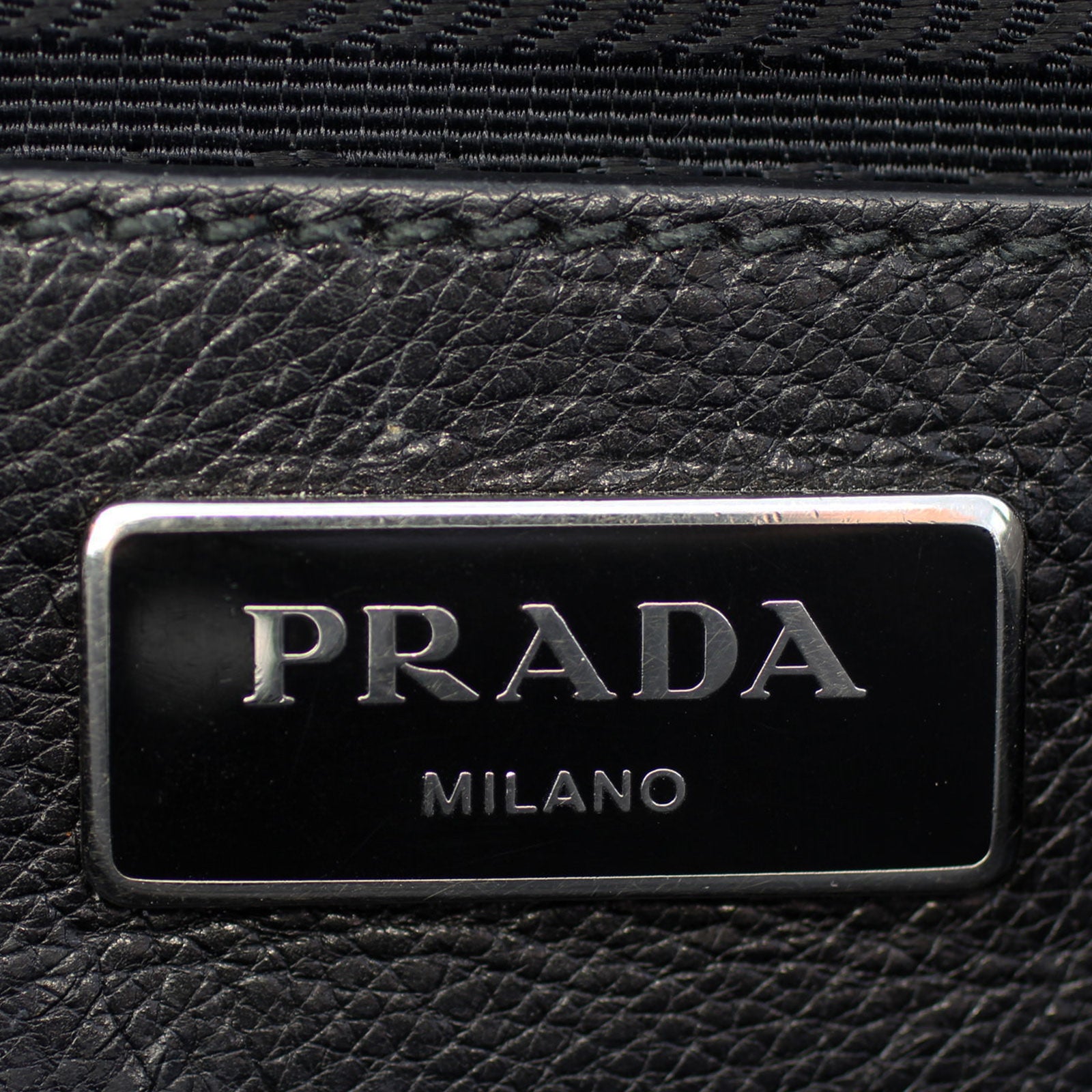 Prada Calfskin Twin Pocket Tote Internal Logo