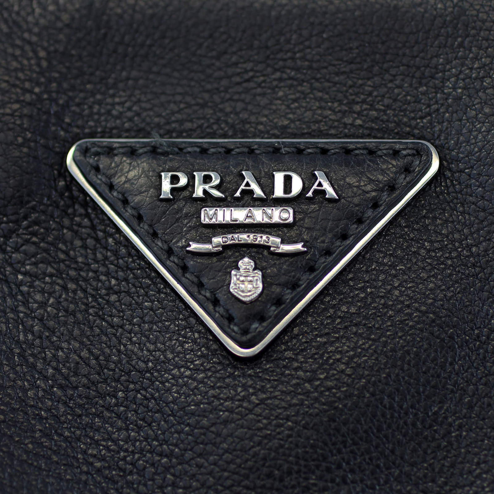 Prada Calfskin Twin Pocket Tote Logo