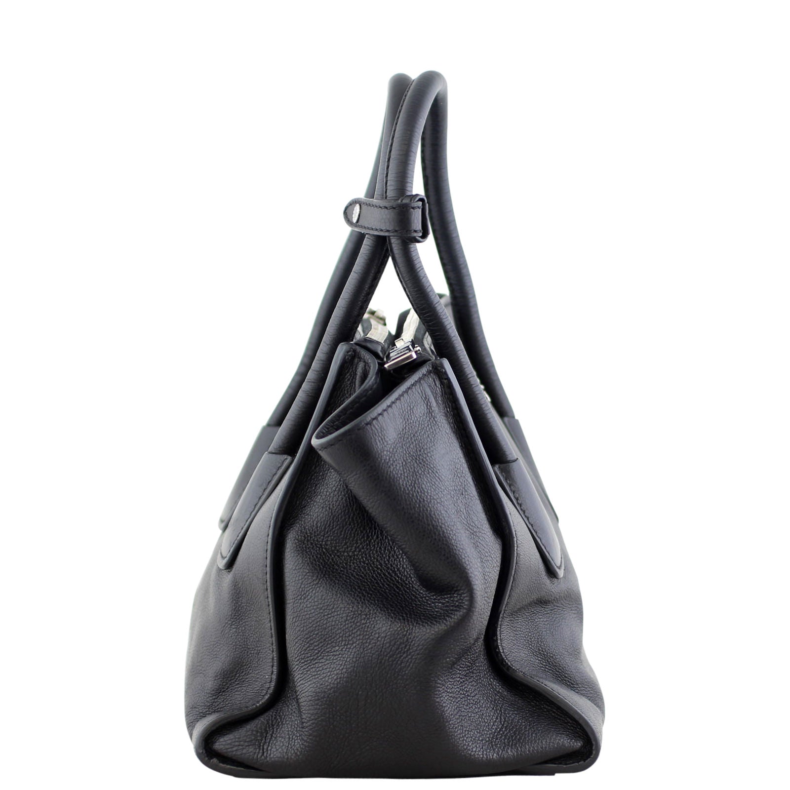 Prada Calfskin Twin Pocket Tote Side
