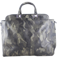 Prada Fumo Saffiano Leather Camouflage Tote Bag Back