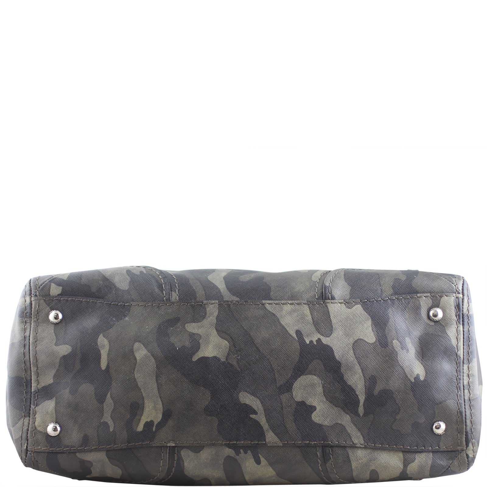 Prada Fumo Saffiano Leather Camouflage Tote Bag Base