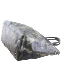 Prada Fumo Saffiano Leather Camouflage Tote Bag Corner