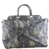 Prada Fumo Saffiano Leather Camouflage Tote Bag Front