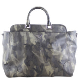 Prada Fumo Saffiano Leather Camouflage Tote Bag Front