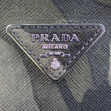 Prada Fumo Saffiano Leather Camouflage Tote Bag Logo