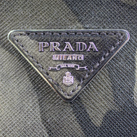 Prada Fumo Saffiano Leather Camouflage Tote Bag Logo