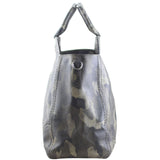 Prada Fumo Saffiano Leather Camouflage Tote Bag Left